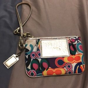 Coach poppy wristlet